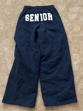 Edikted - Navy blue 'SENIOR' Sweatpants - Size XS - great condition!